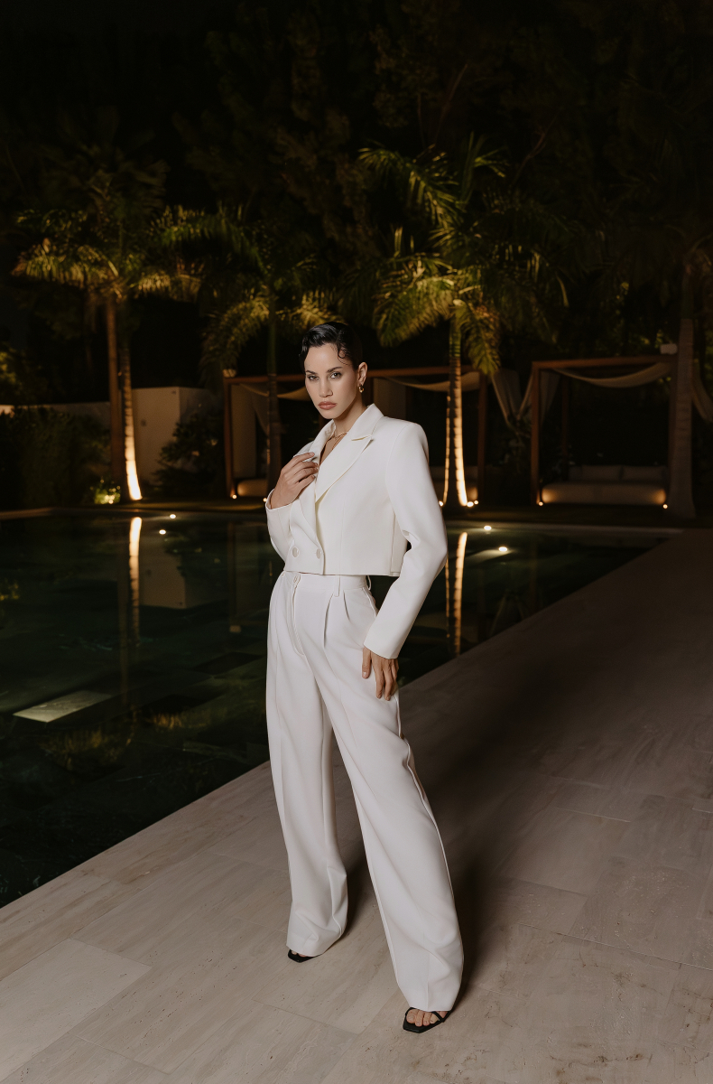 Palazzo trousers, milk white