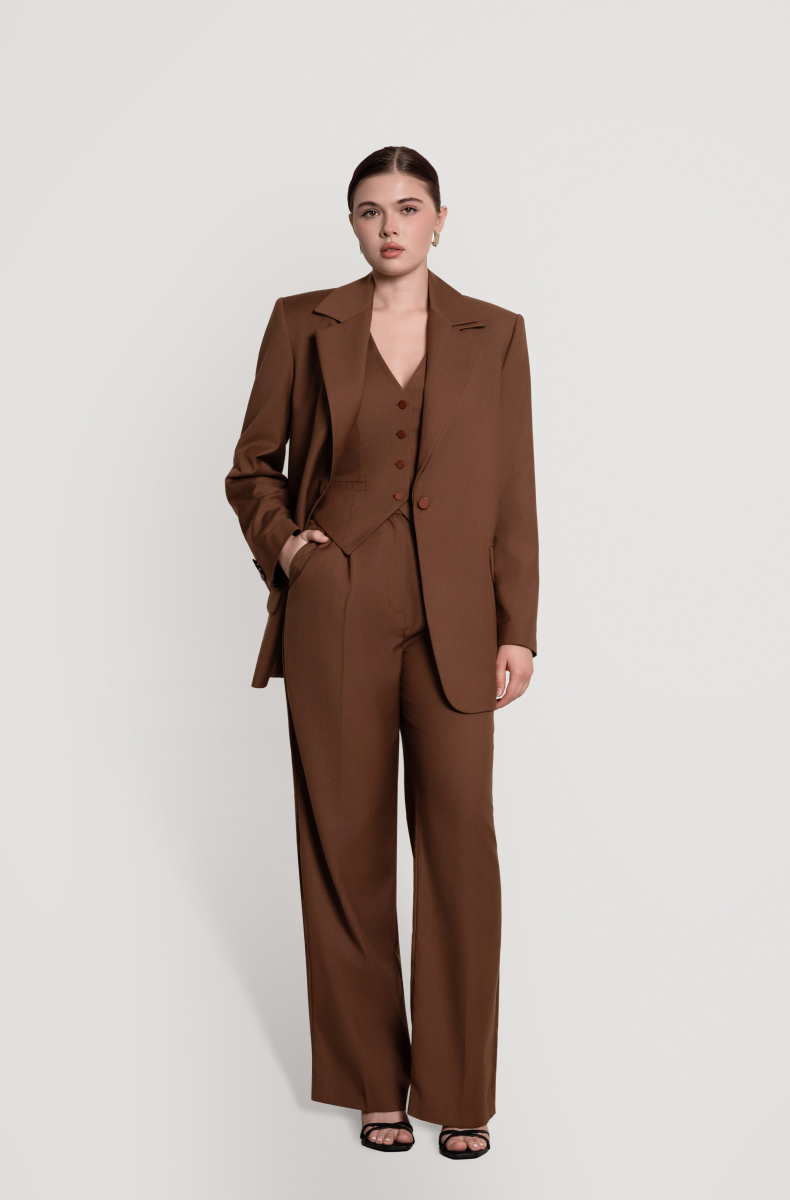 Palazzo trousers, walnut brown