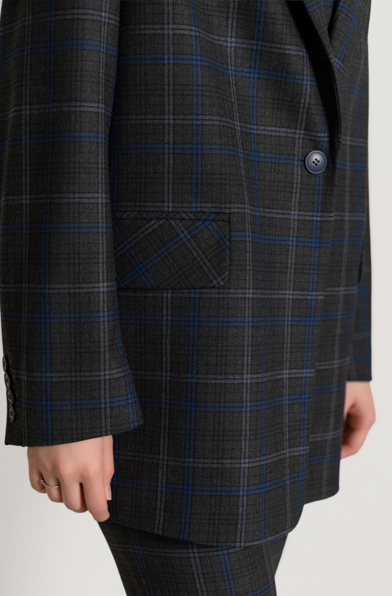 Oversized jacket, smoke blue