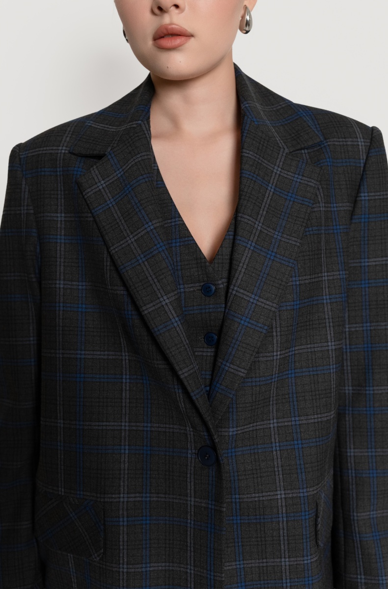 Oversized jacket, smoke blue
