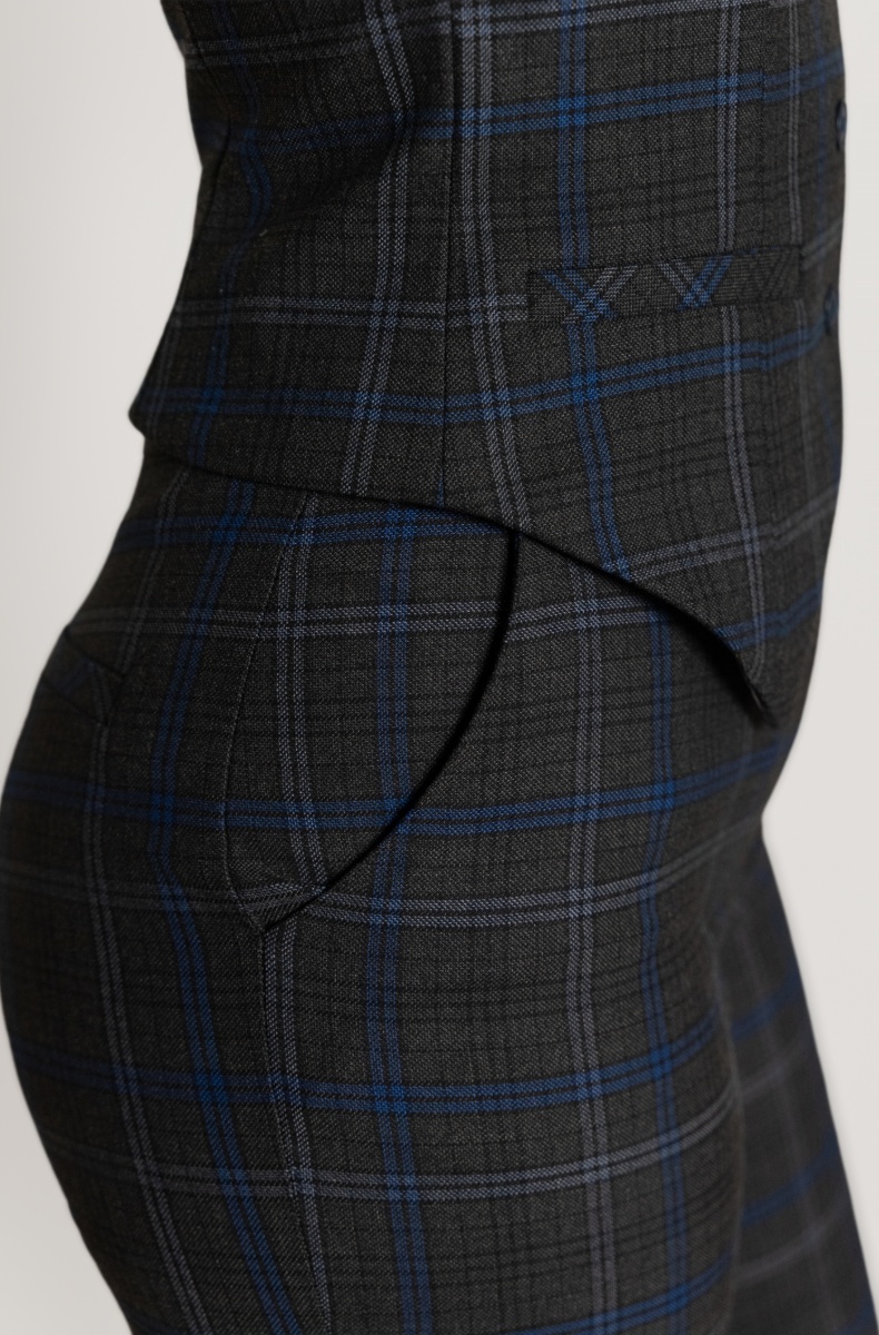 Straight-leg trousers, smoke blue