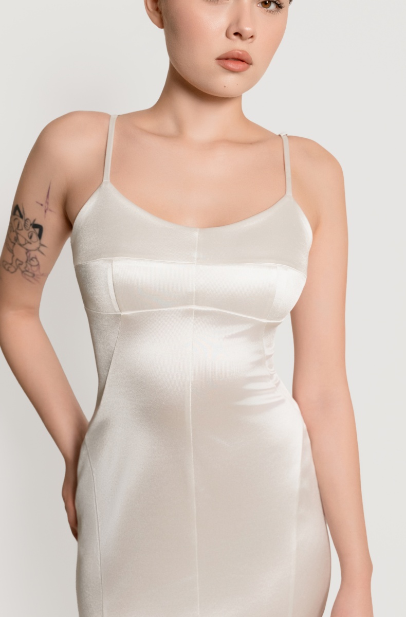 Slip dress, white