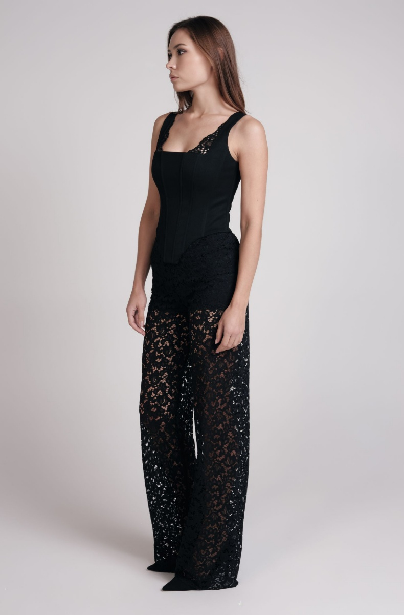 Thick corset top, black