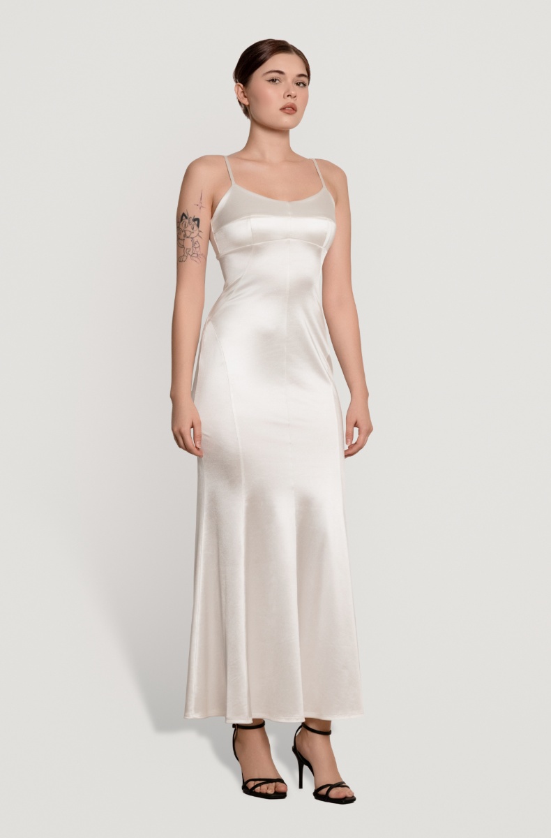 Slip dress, white