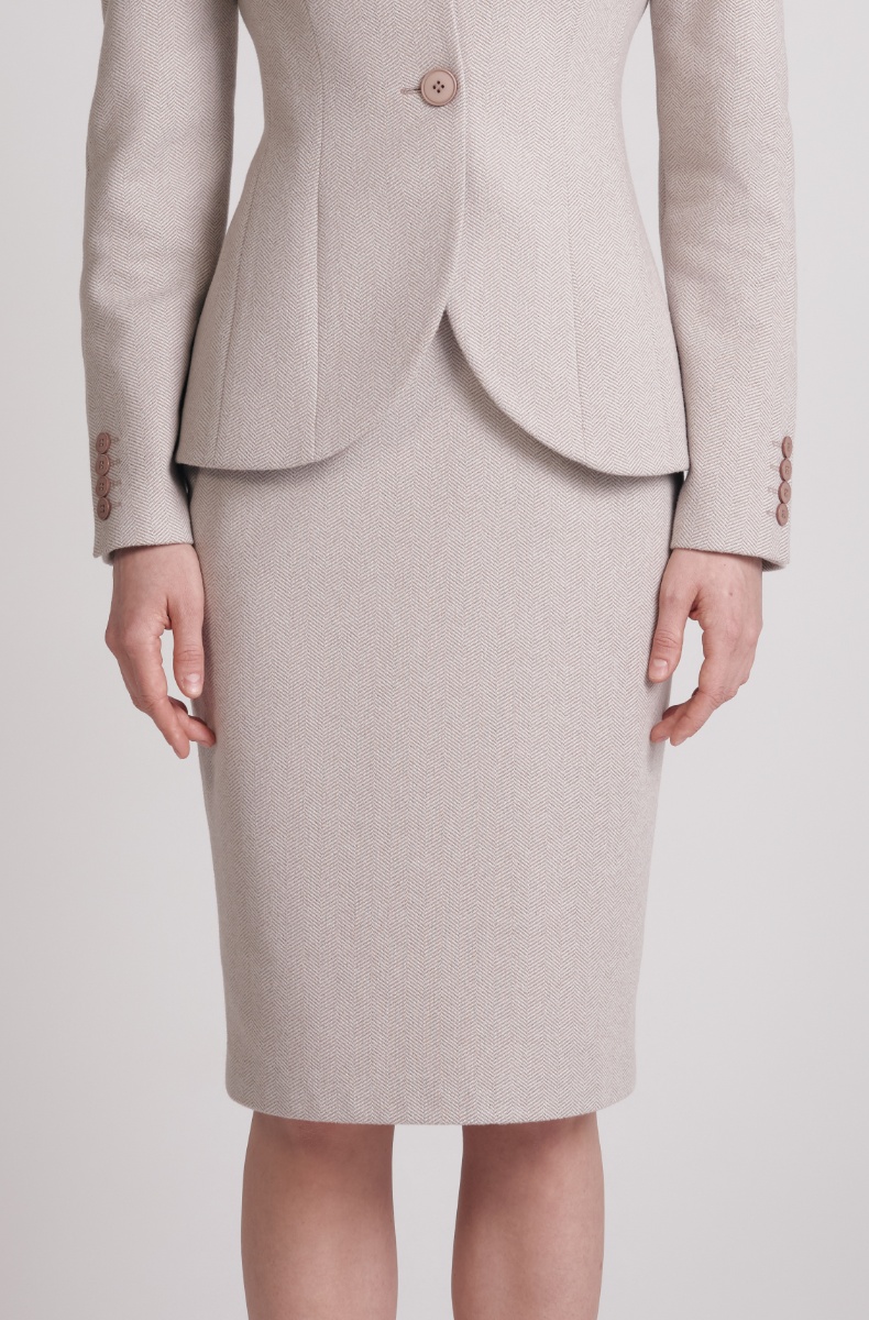 Pencil skirt, powder