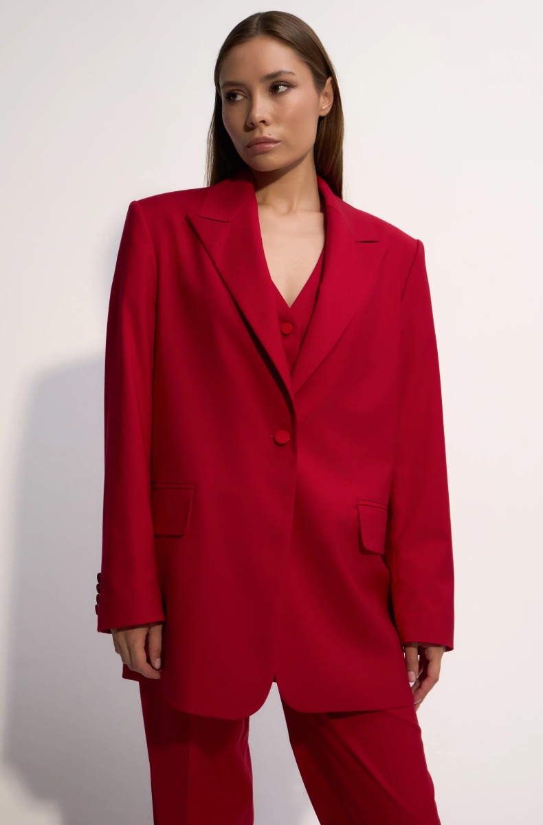 Oversized jacket, red