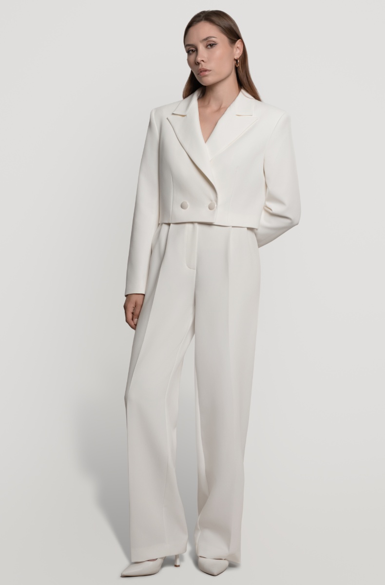 Palazzo trousers, milk white