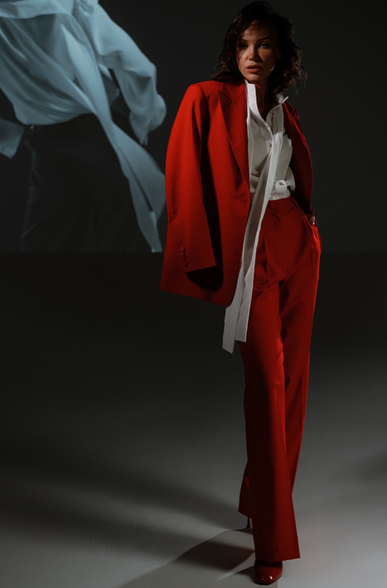 Palazzo trousers, red