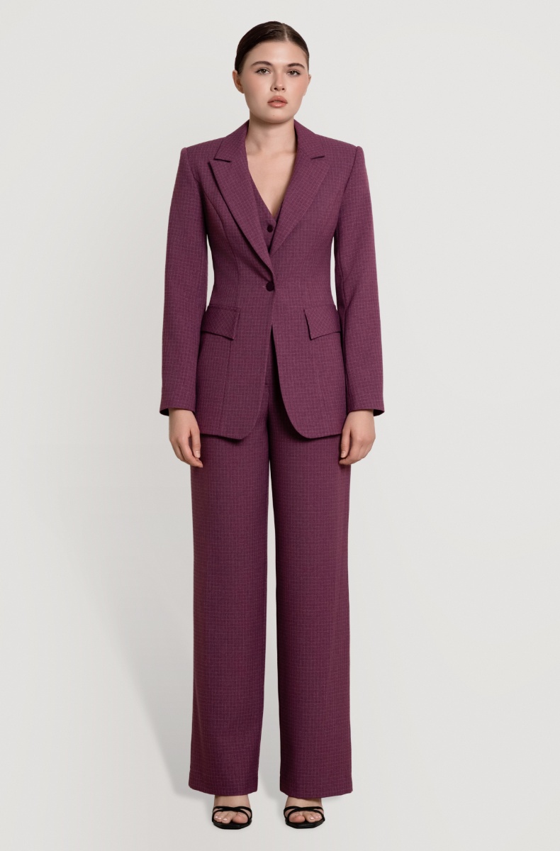 Palazzo trousers, plum