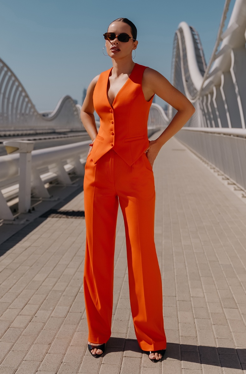 Palazzo trousers, orange
