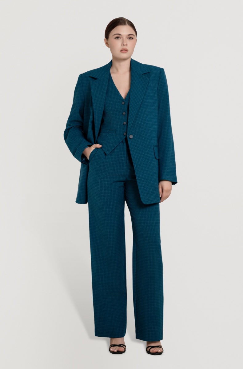 Fitted waistcoat, blue