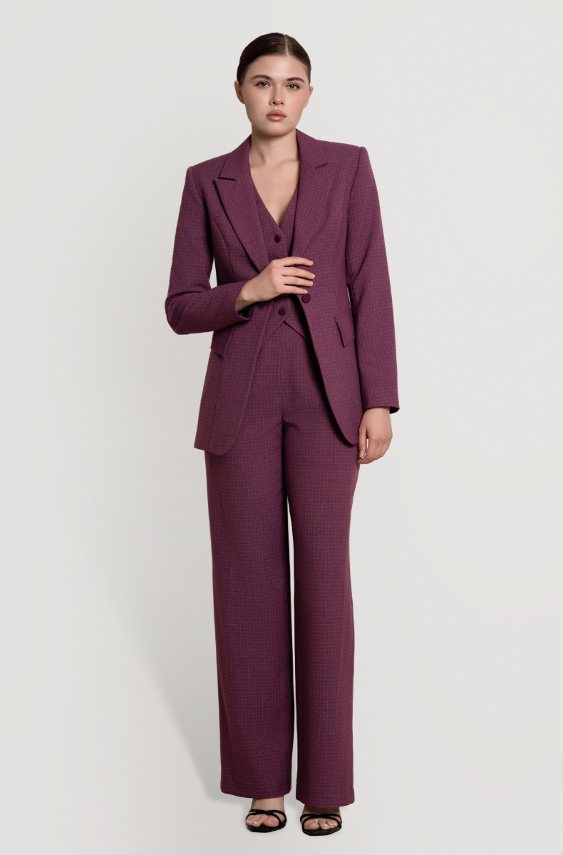 Fitted waistcoat, plum