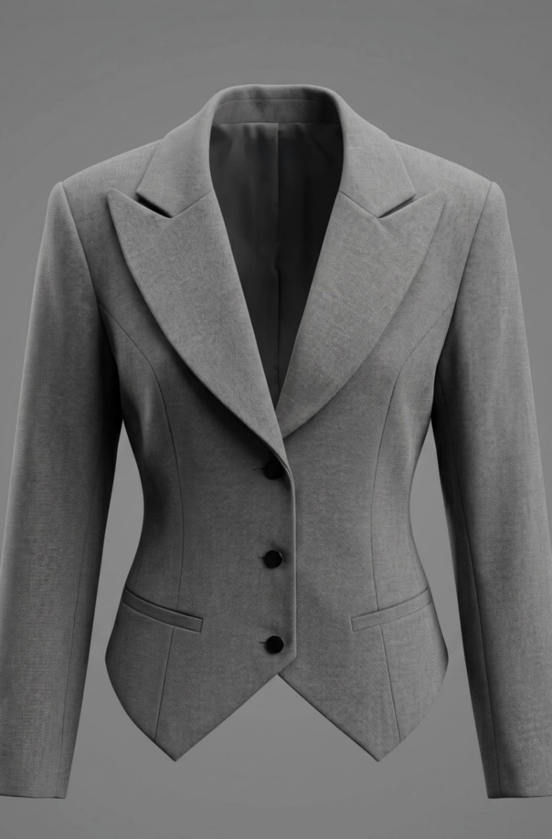 Cropped jacket, grey
