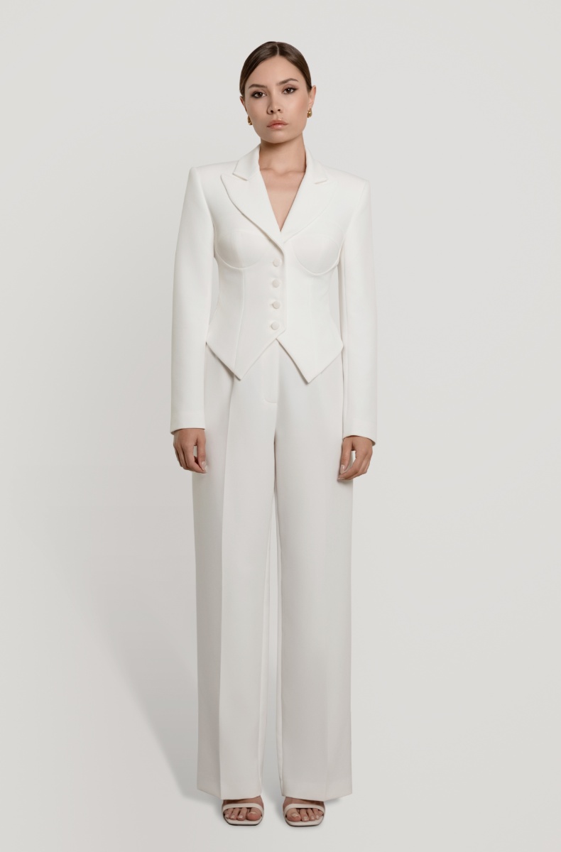 Corset blazer, milk white