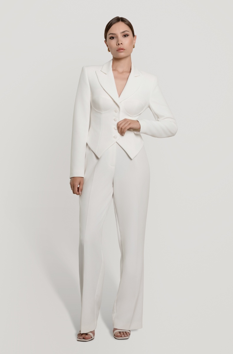 Corset blazer, milk white