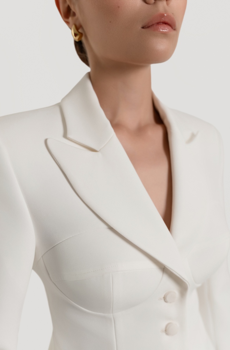 Corset blazer, milk white