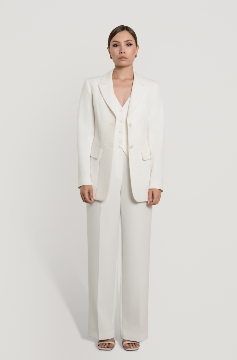 Fitted jacket, milk white