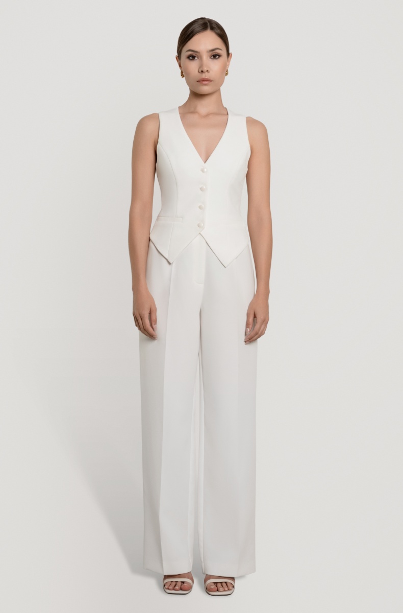 Palazzo trousers, milk white