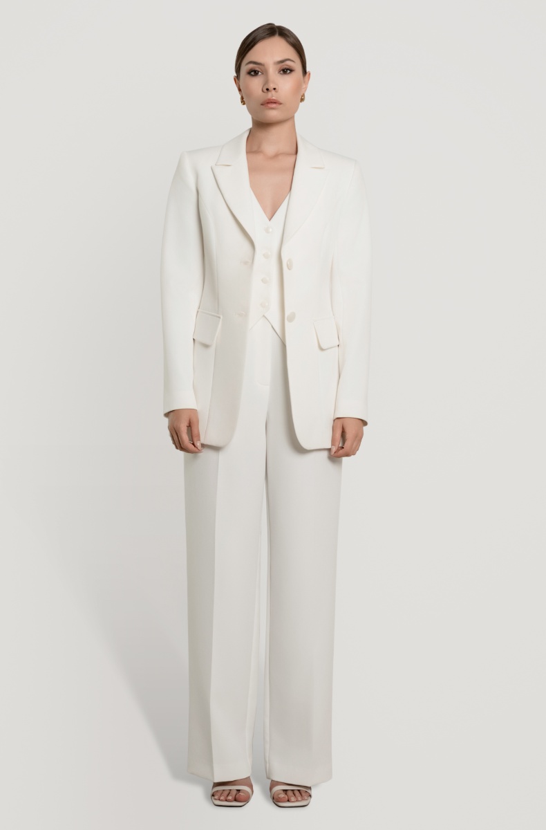 Palazzo trousers, milk white