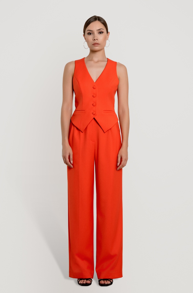 Fitted waistcoat, orange