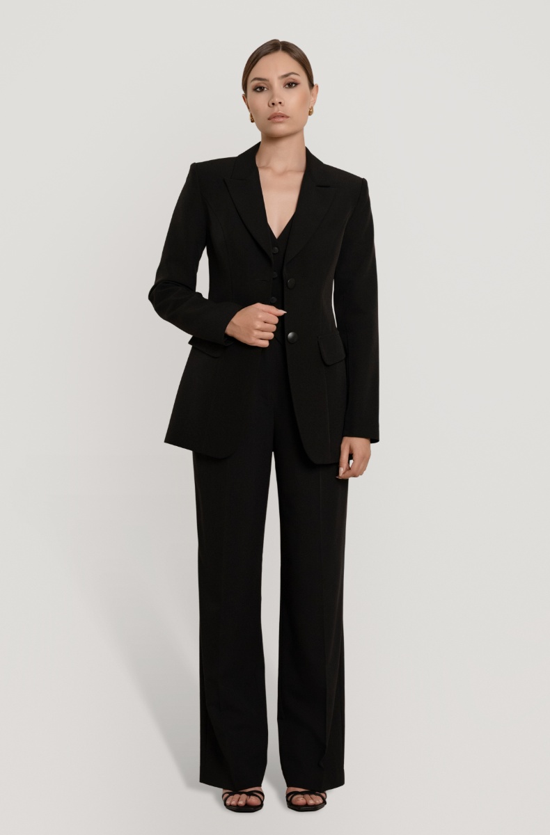Fitted jacket, black