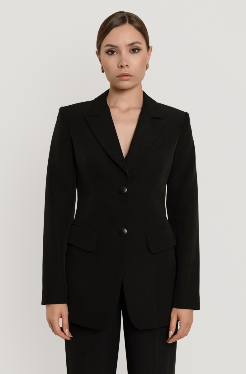 Fitted jacket, black