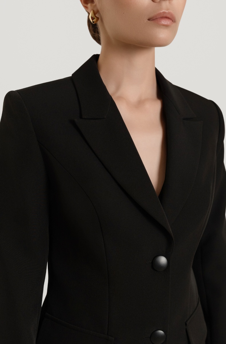 Fitted jacket, black