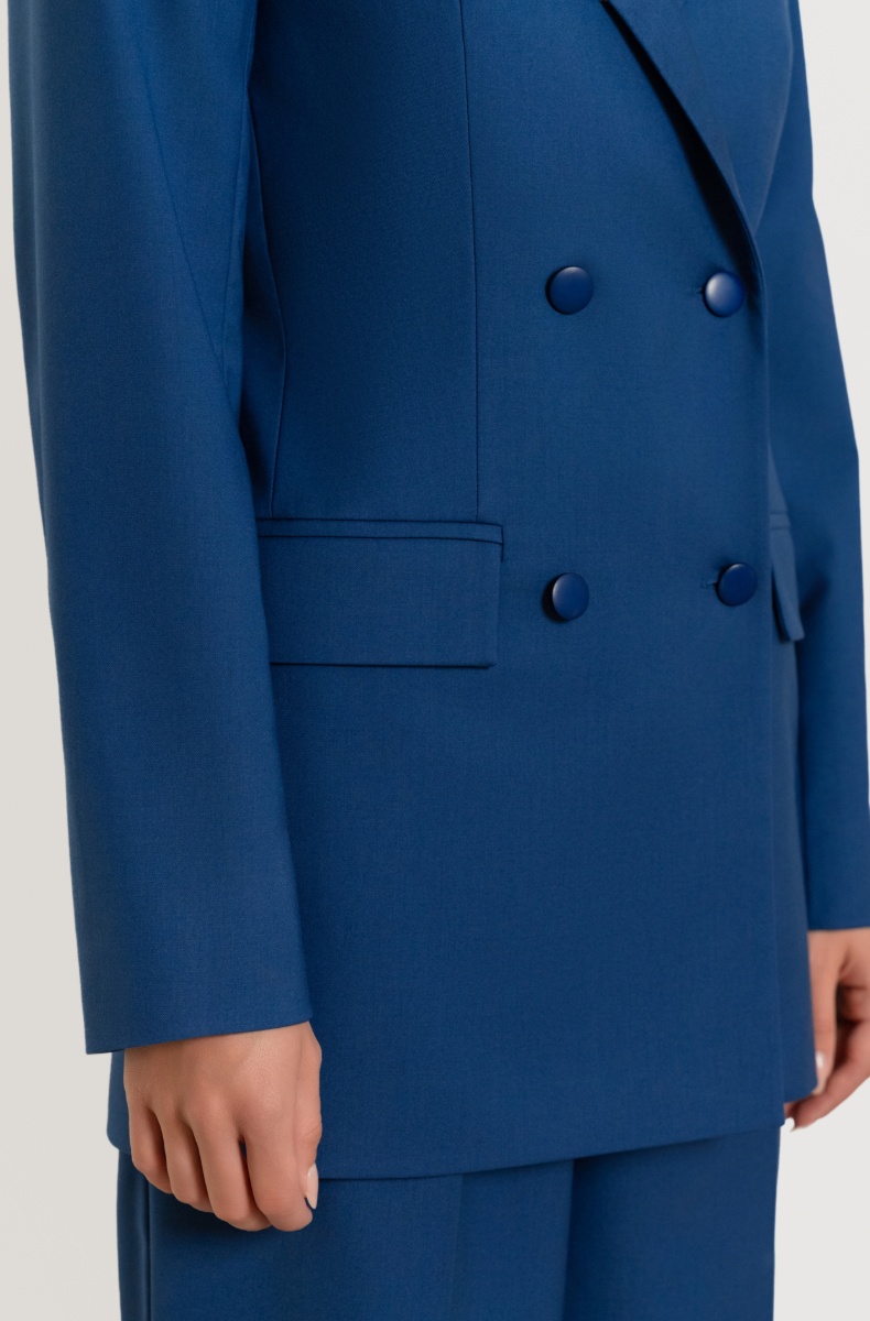 Double-breasted jacket, sapphire blue