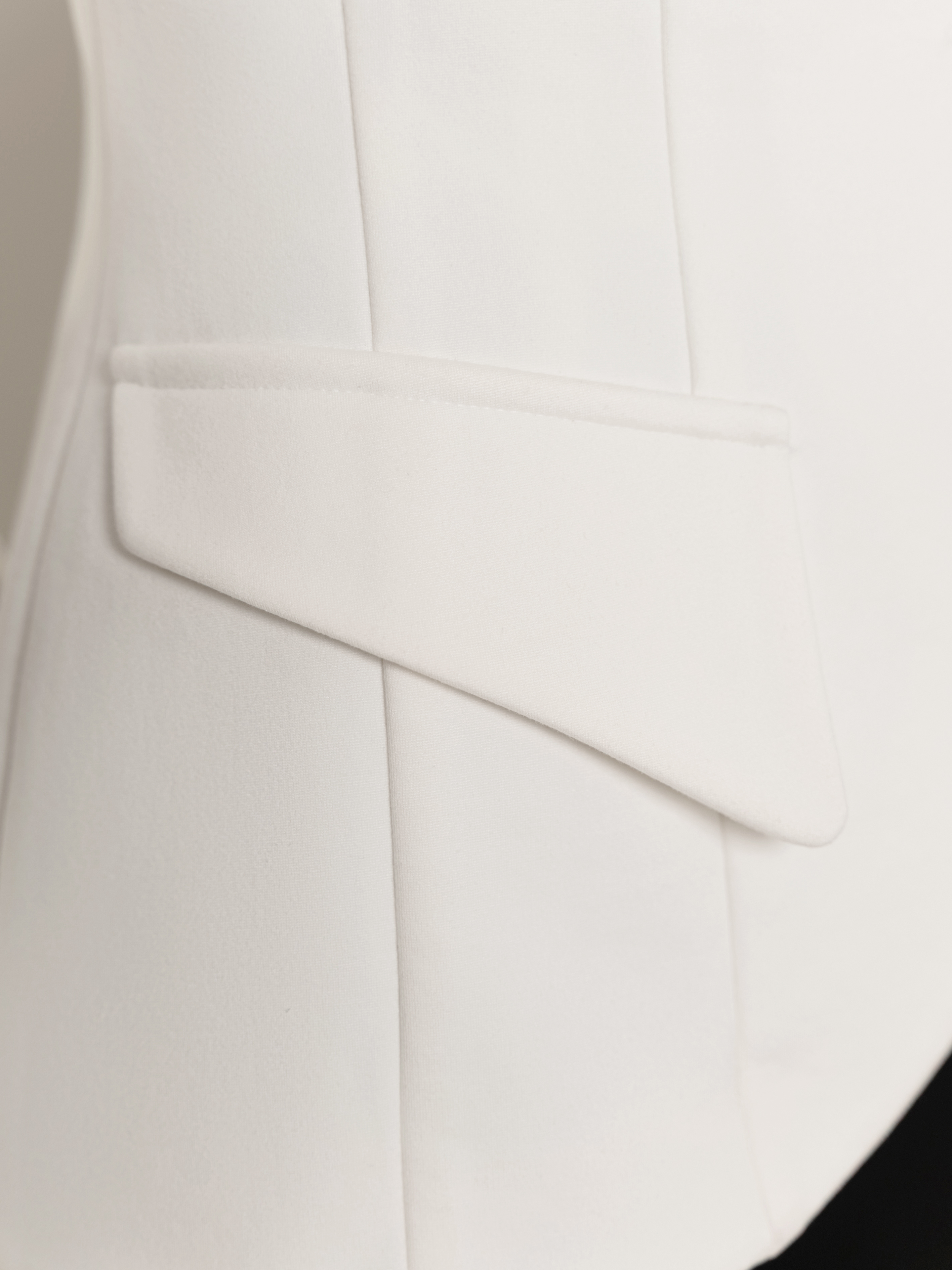 Semi-raglan tailored blazer, ivory