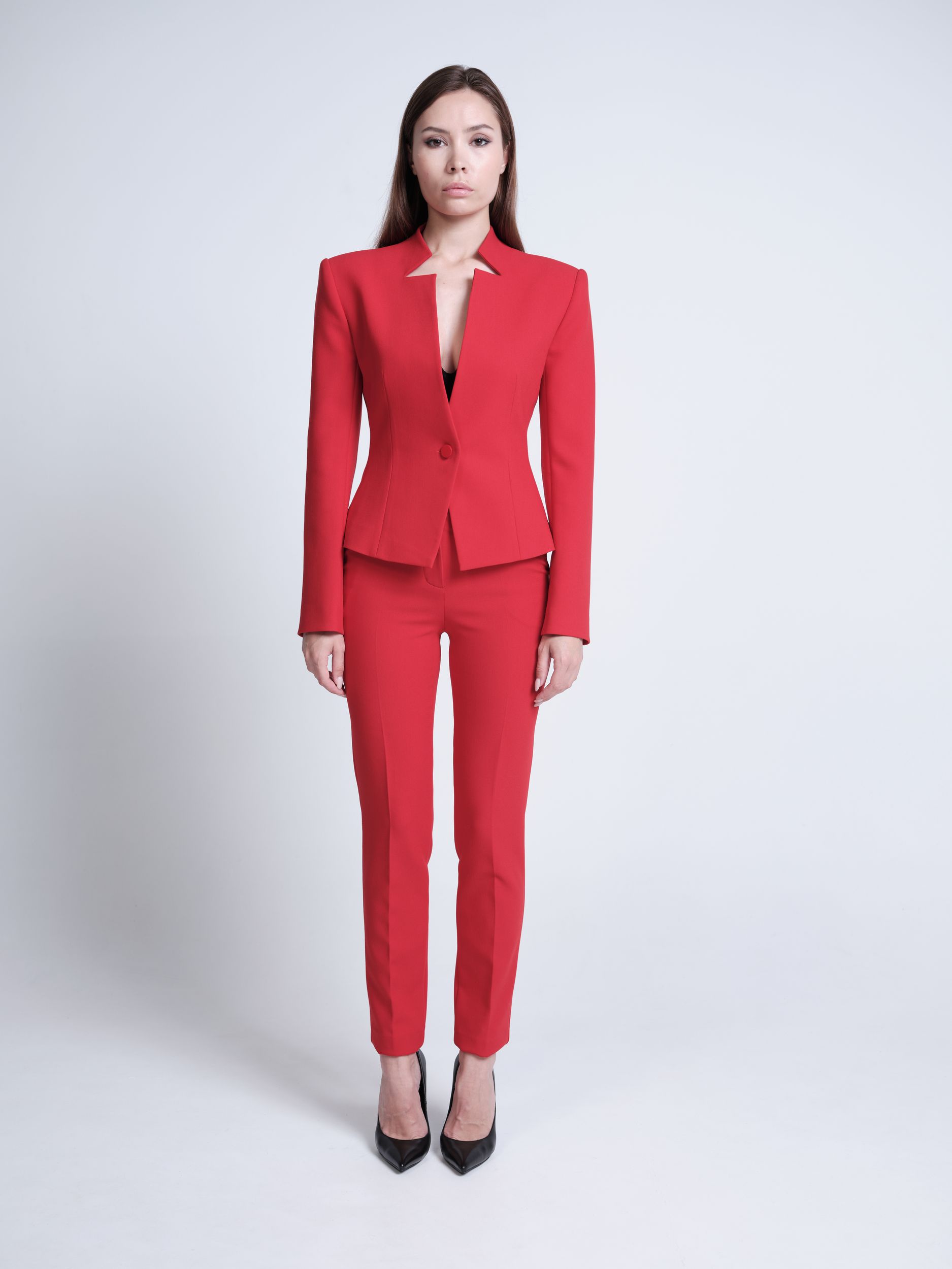 Straight trousers, red