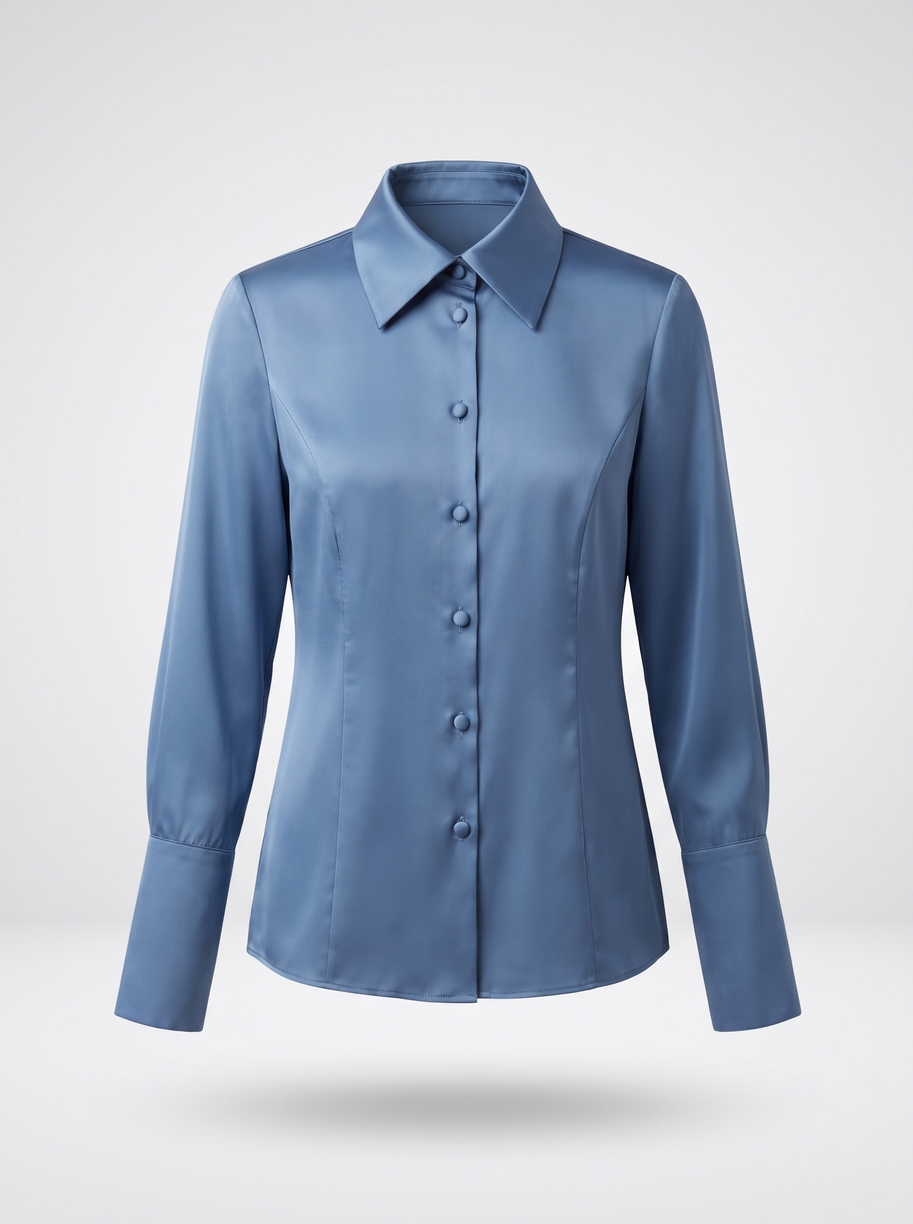 Blouse with relief, grey-blue