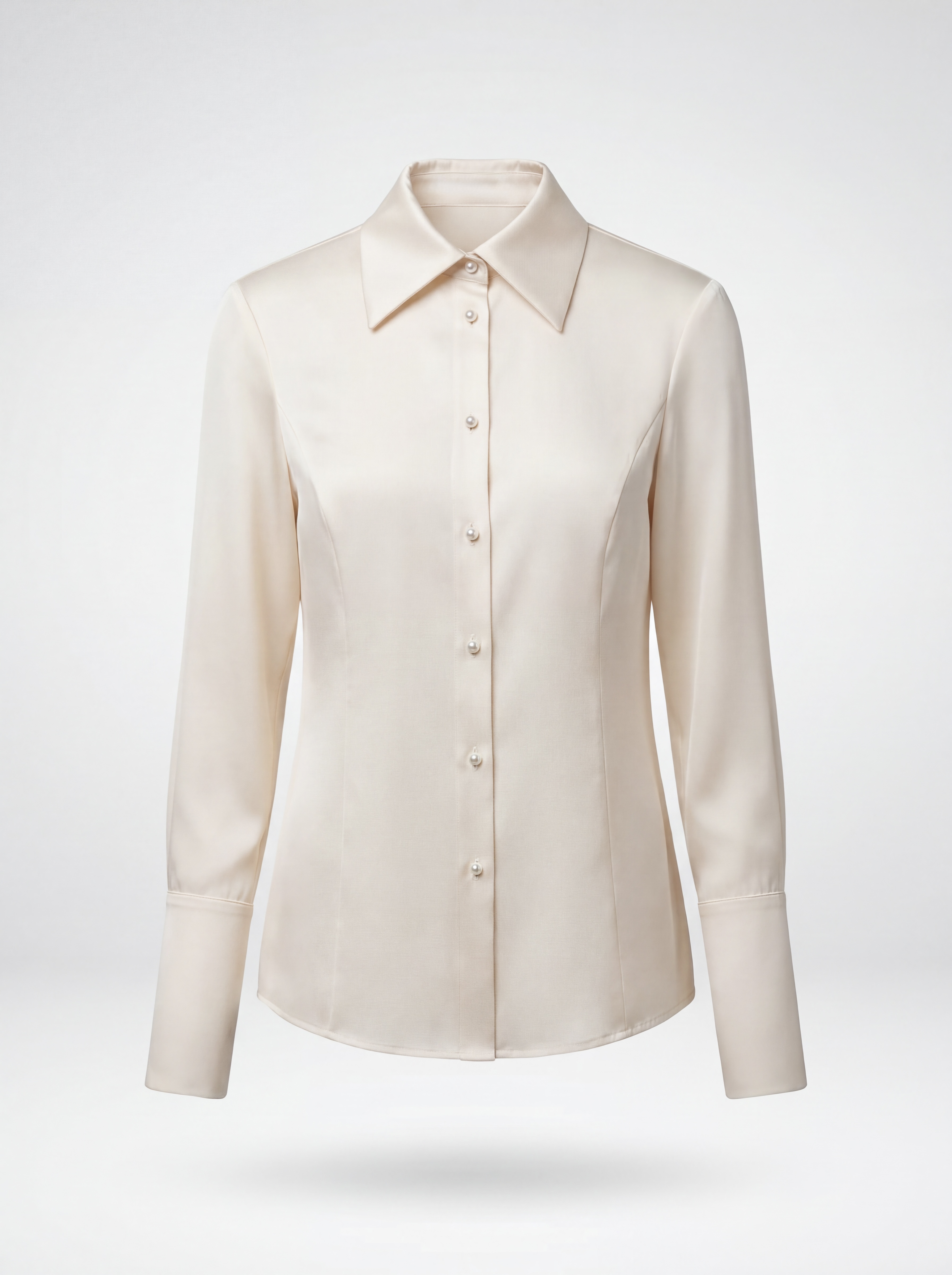 Blouse with relief, ivory