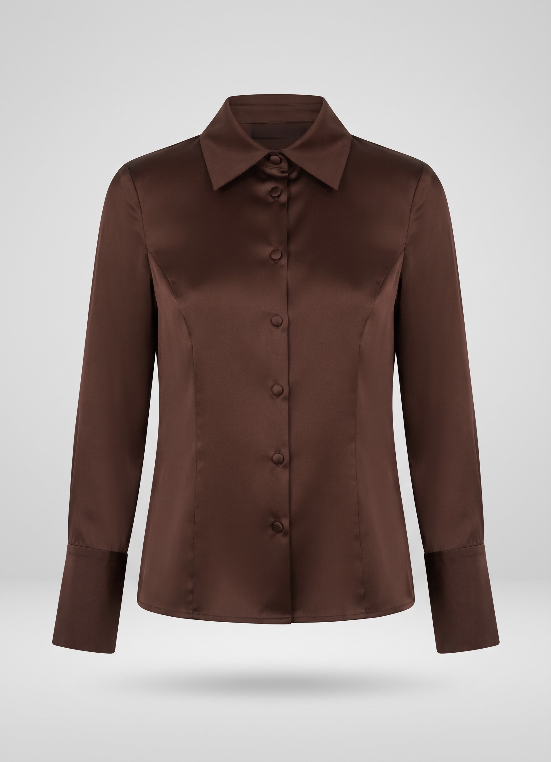 Blouse with reliefs, dark chocolate