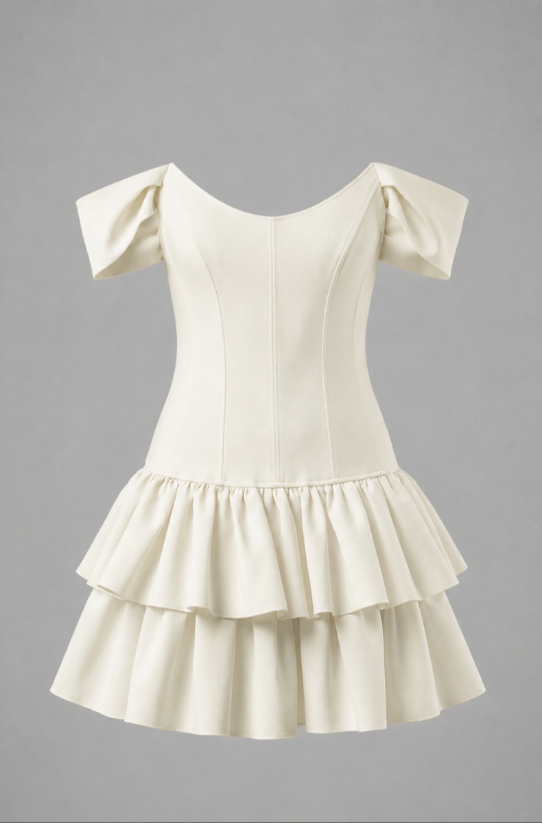 Corset dress, ivory