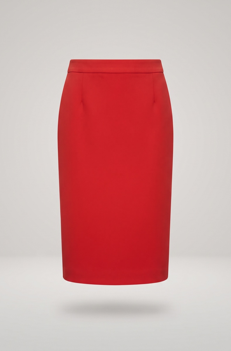 Pencil skirt, red