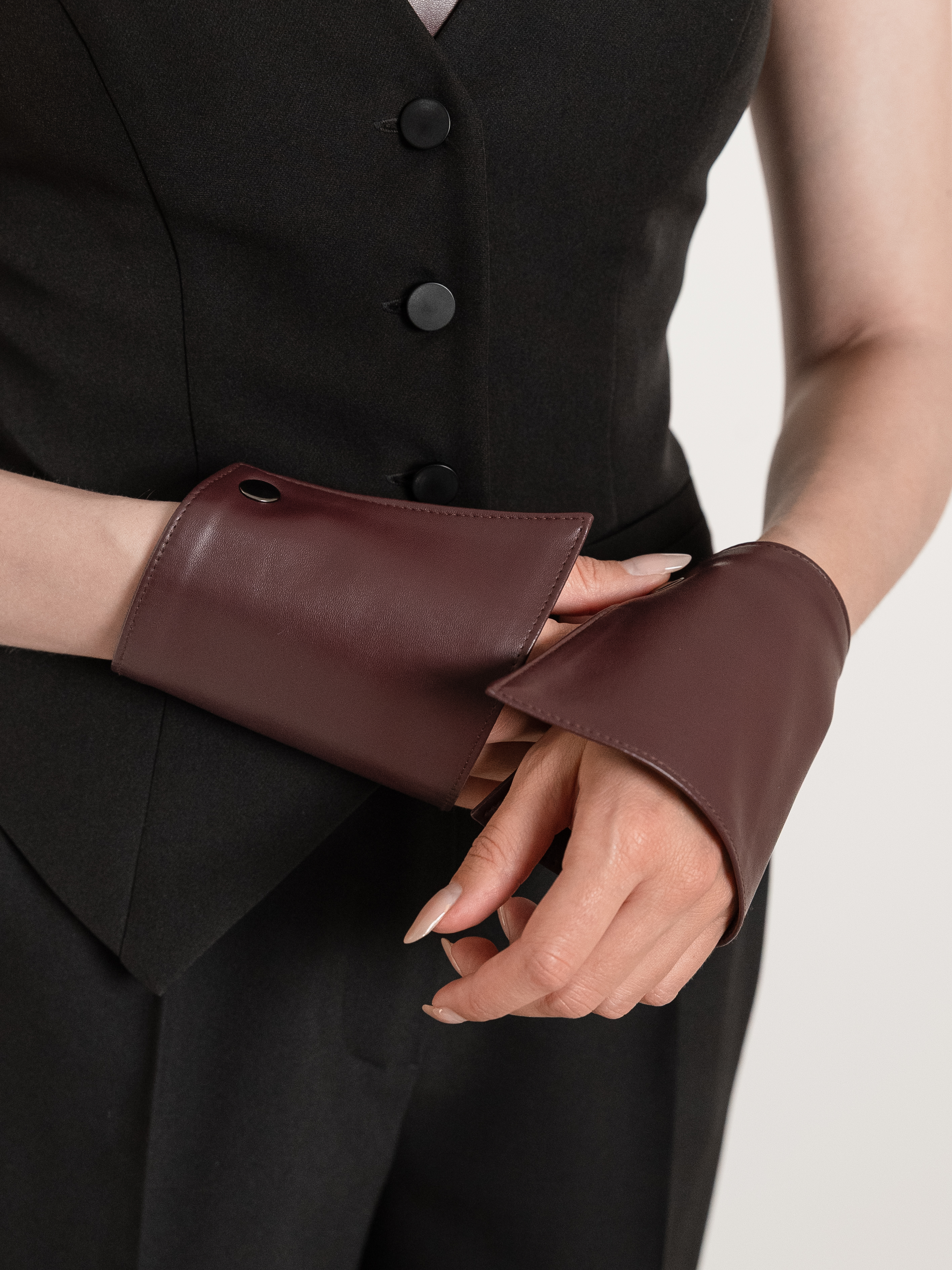 Cuffs, burgundy