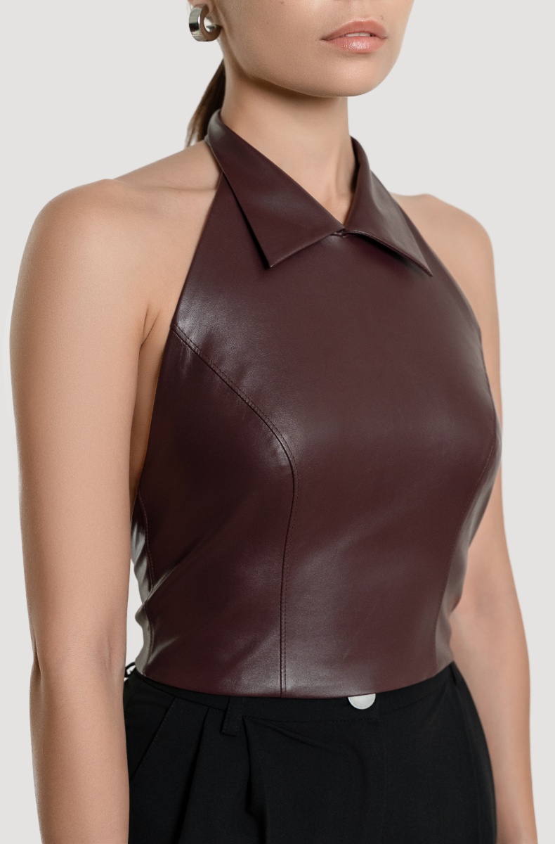 Shirtfront, burgundy
