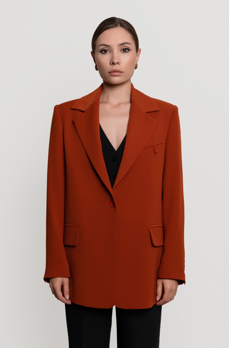 Oversized jacket, terracotta