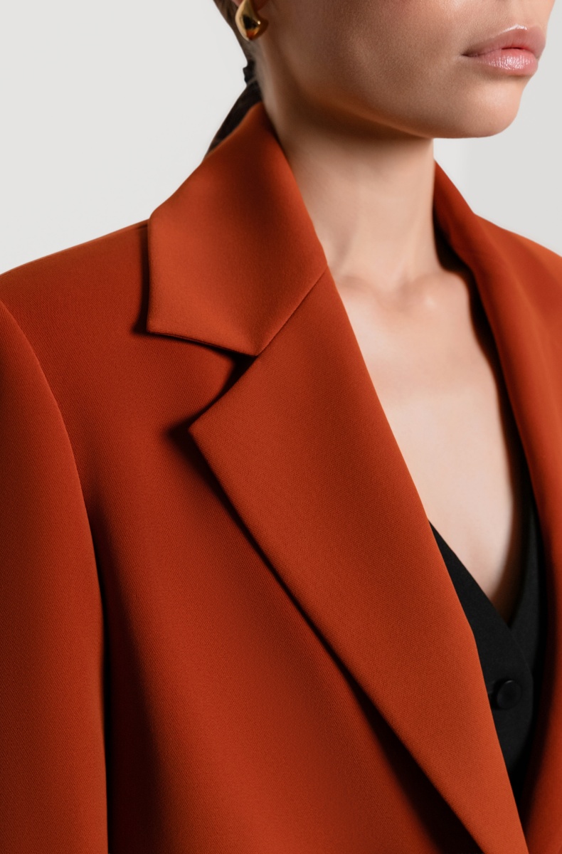 Oversized jacket, terracotta