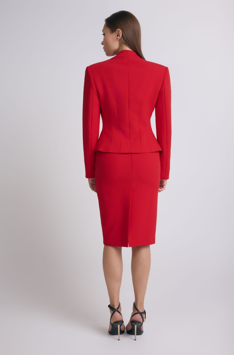 Pencil skirt, red