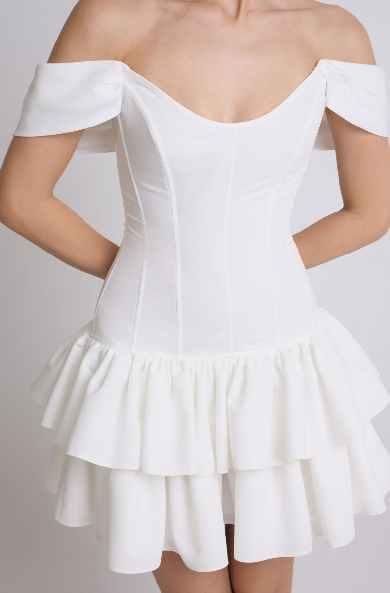 Corset dress, ivory