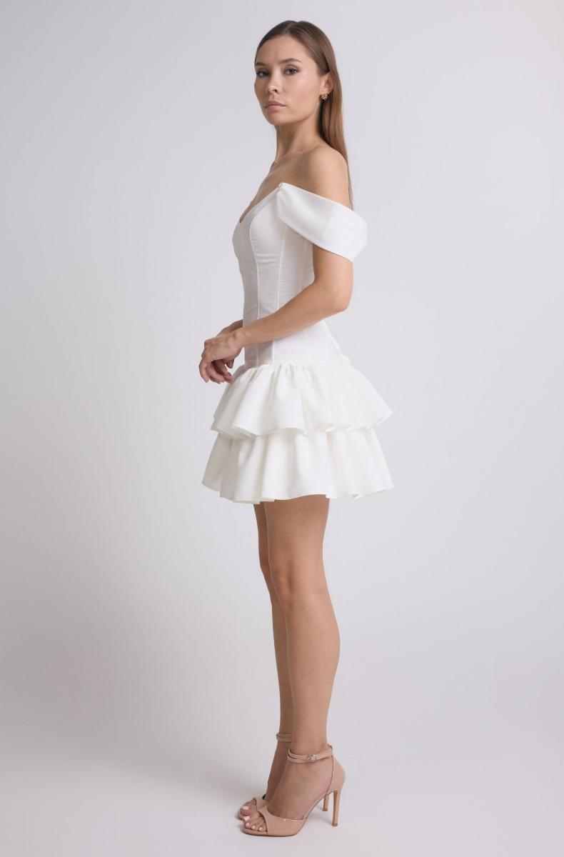 Corset dress, ivory