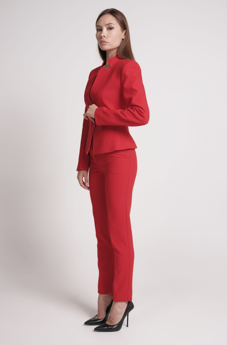 Straight trousers, red