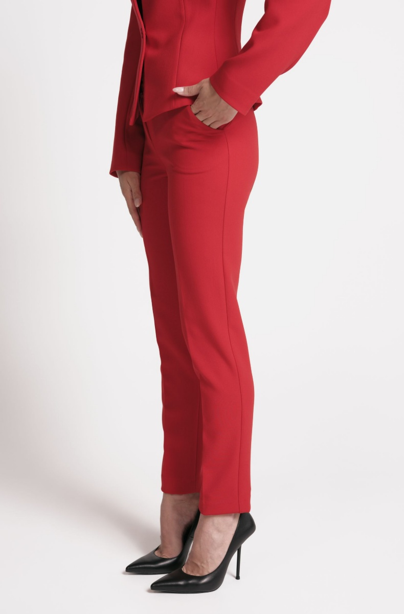 Straight trousers, red