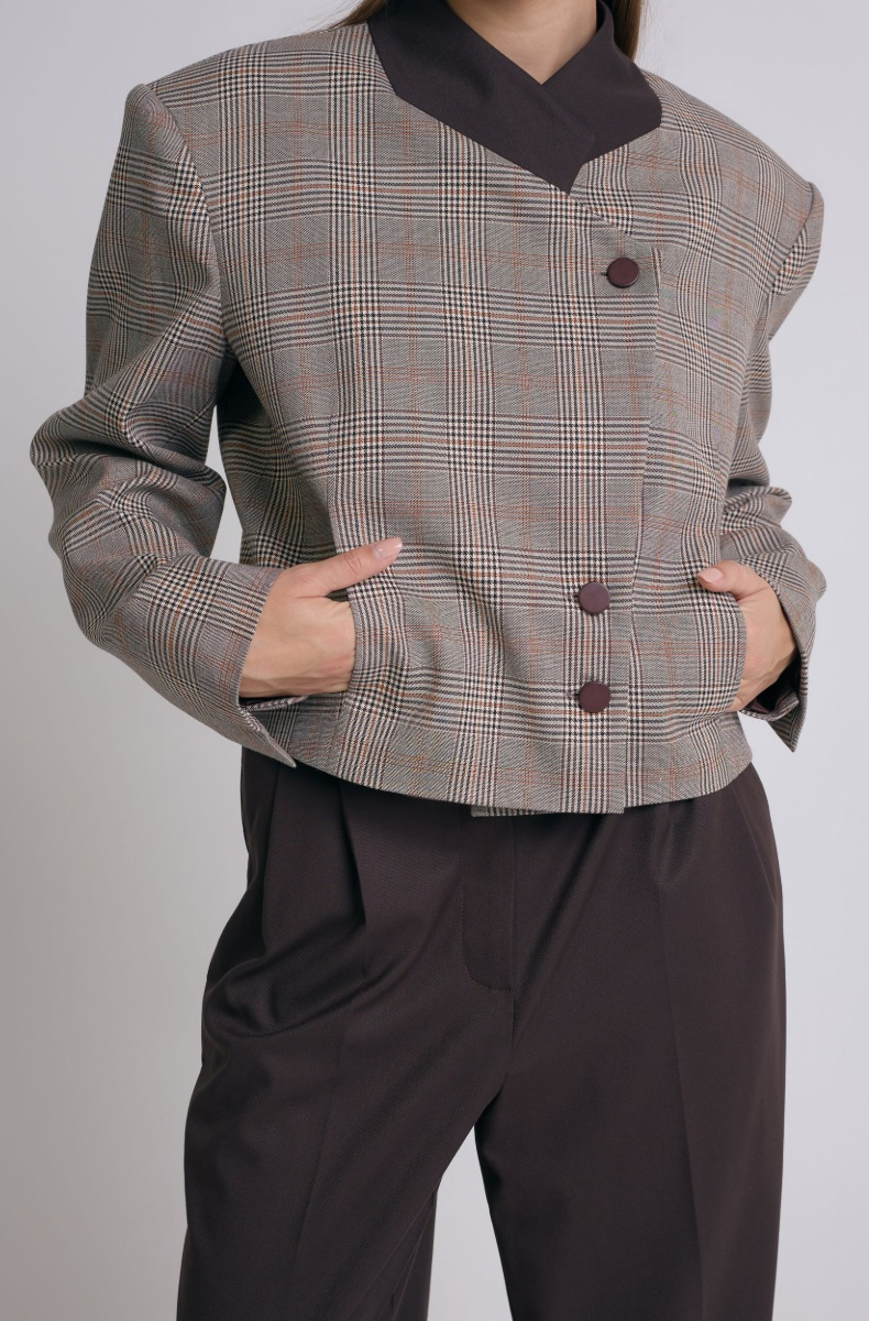 The Heritage blazer, brown check
