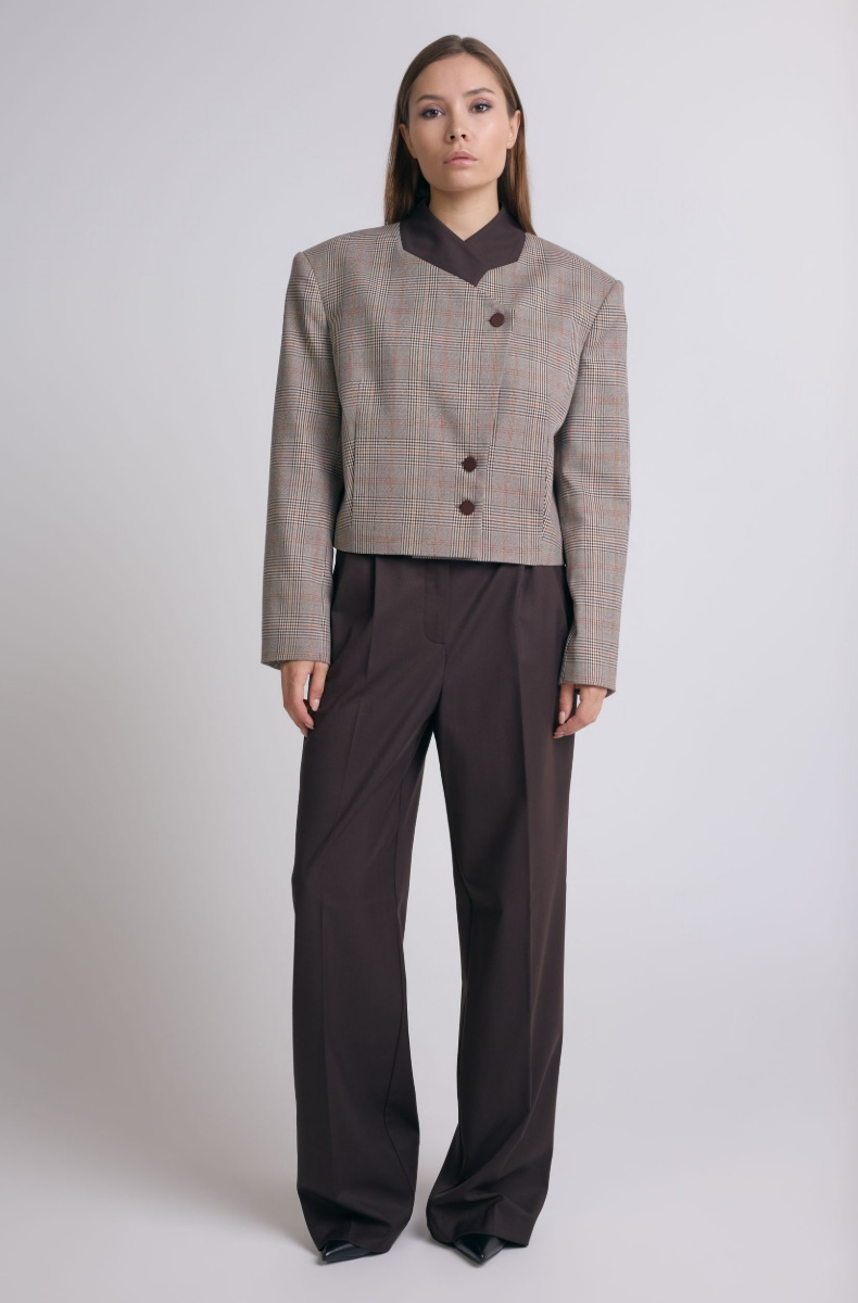 Palazzo trousers, dark chocolate