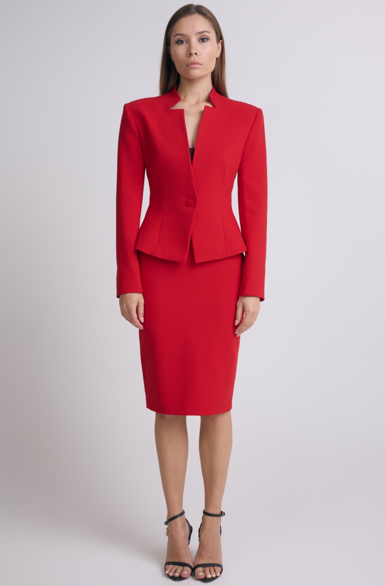 Pencil skirt, red