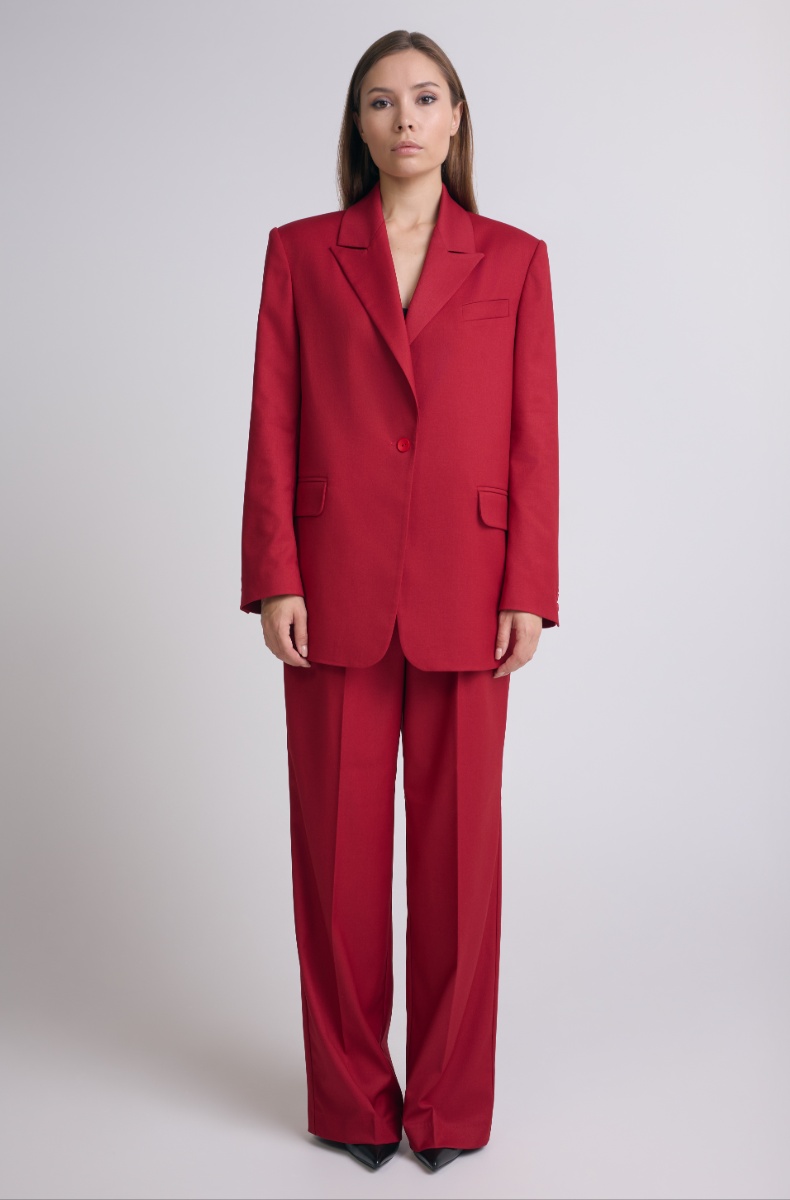 Palazzo trousers, burnt terracotta