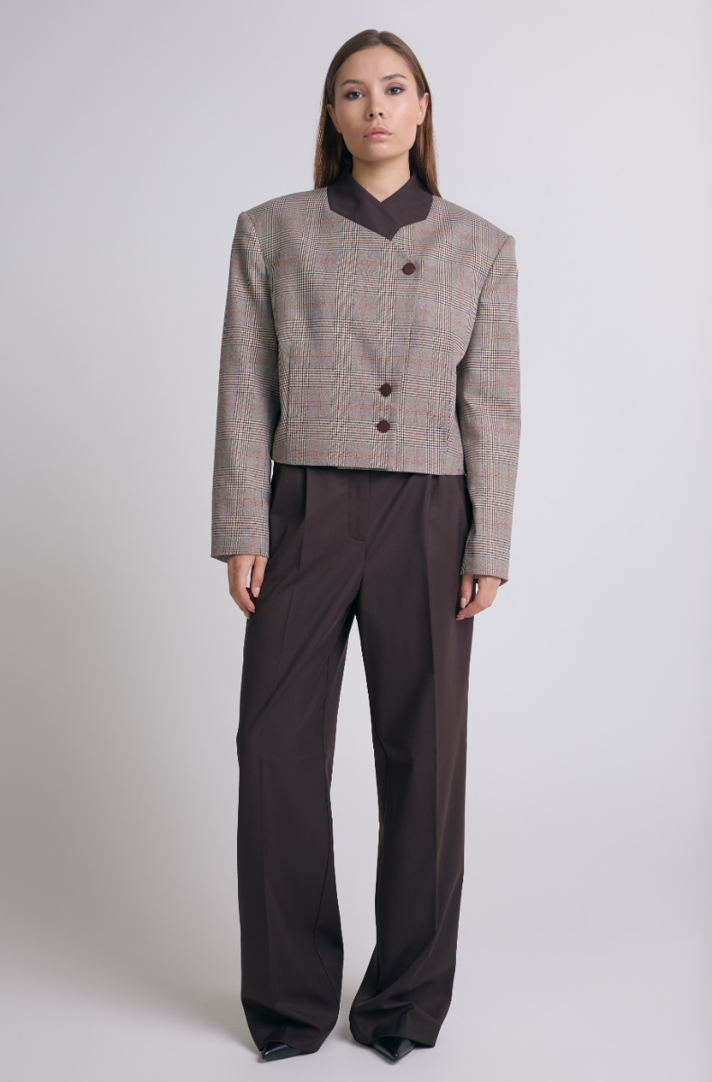 The Heritage blazer, brown check