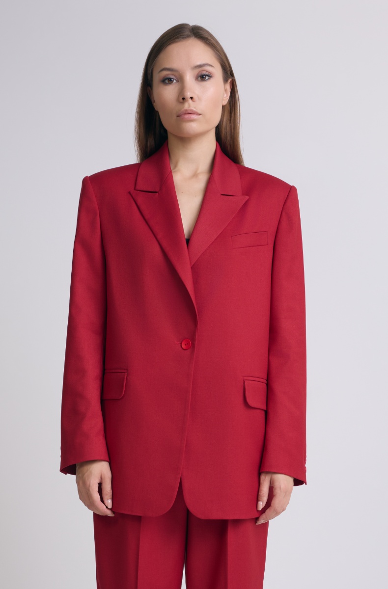 Oversized jacket, terracotta red